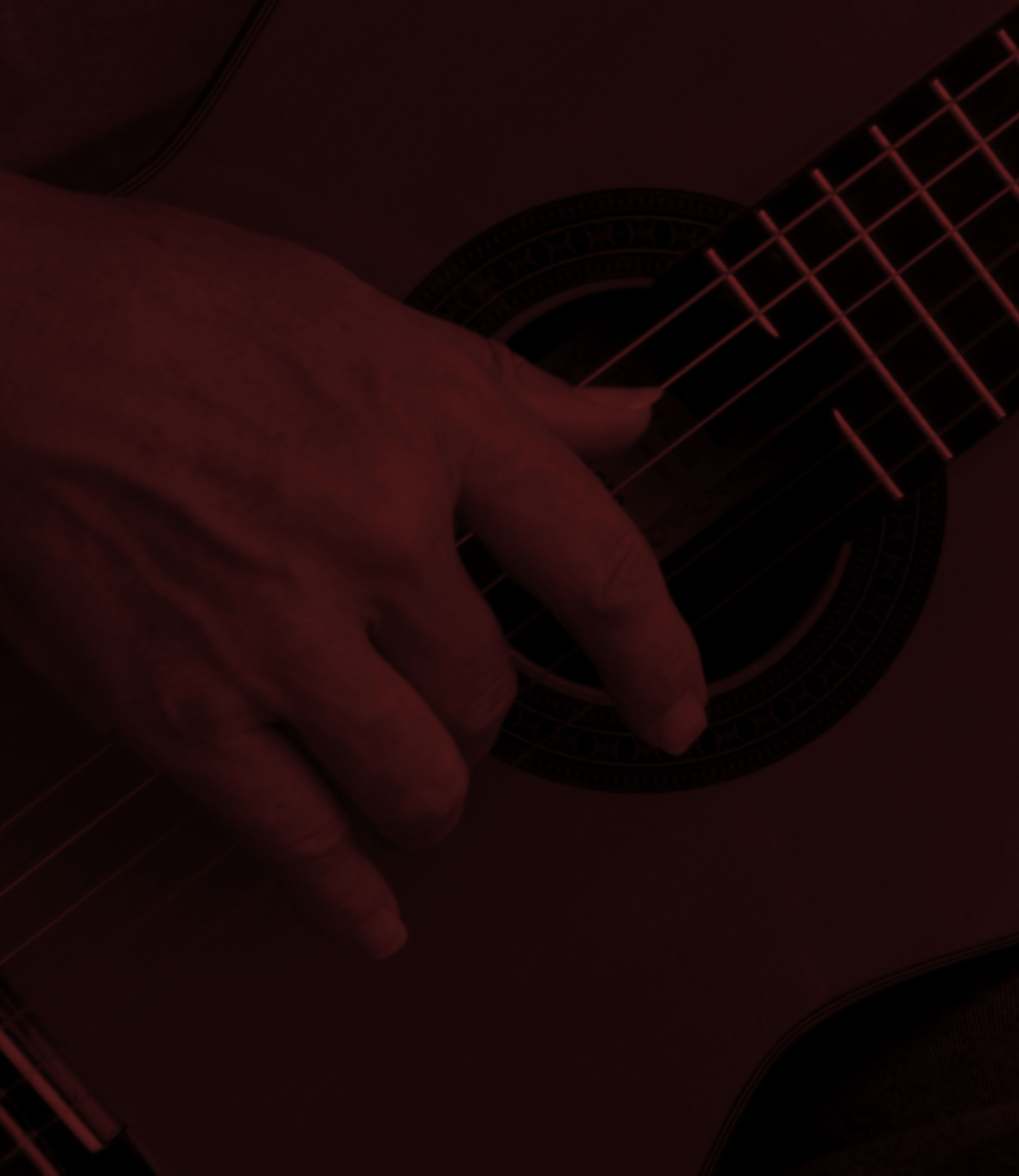 Gitarre mit Zupfhand