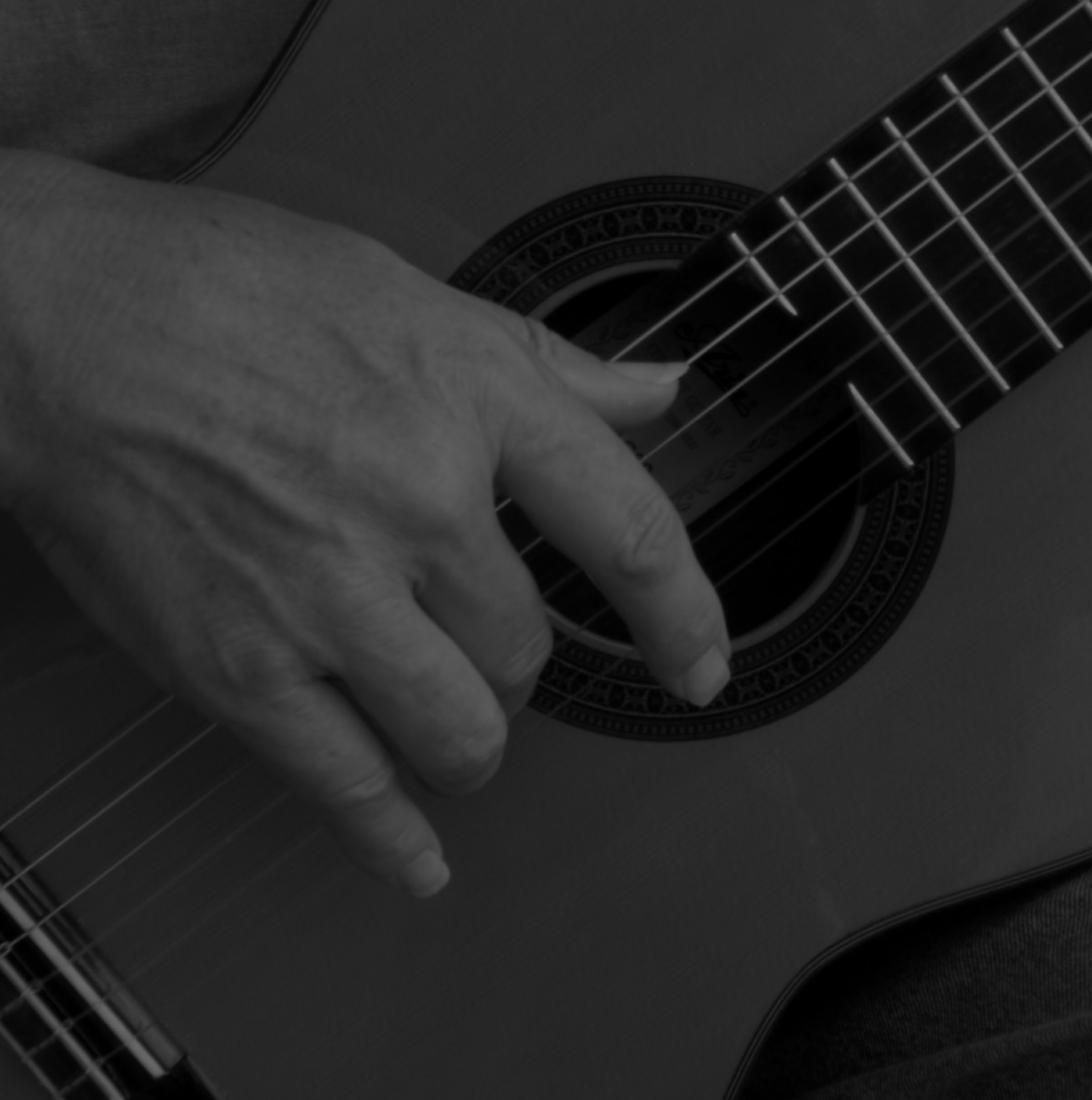 Gitarre mit Zupfhand